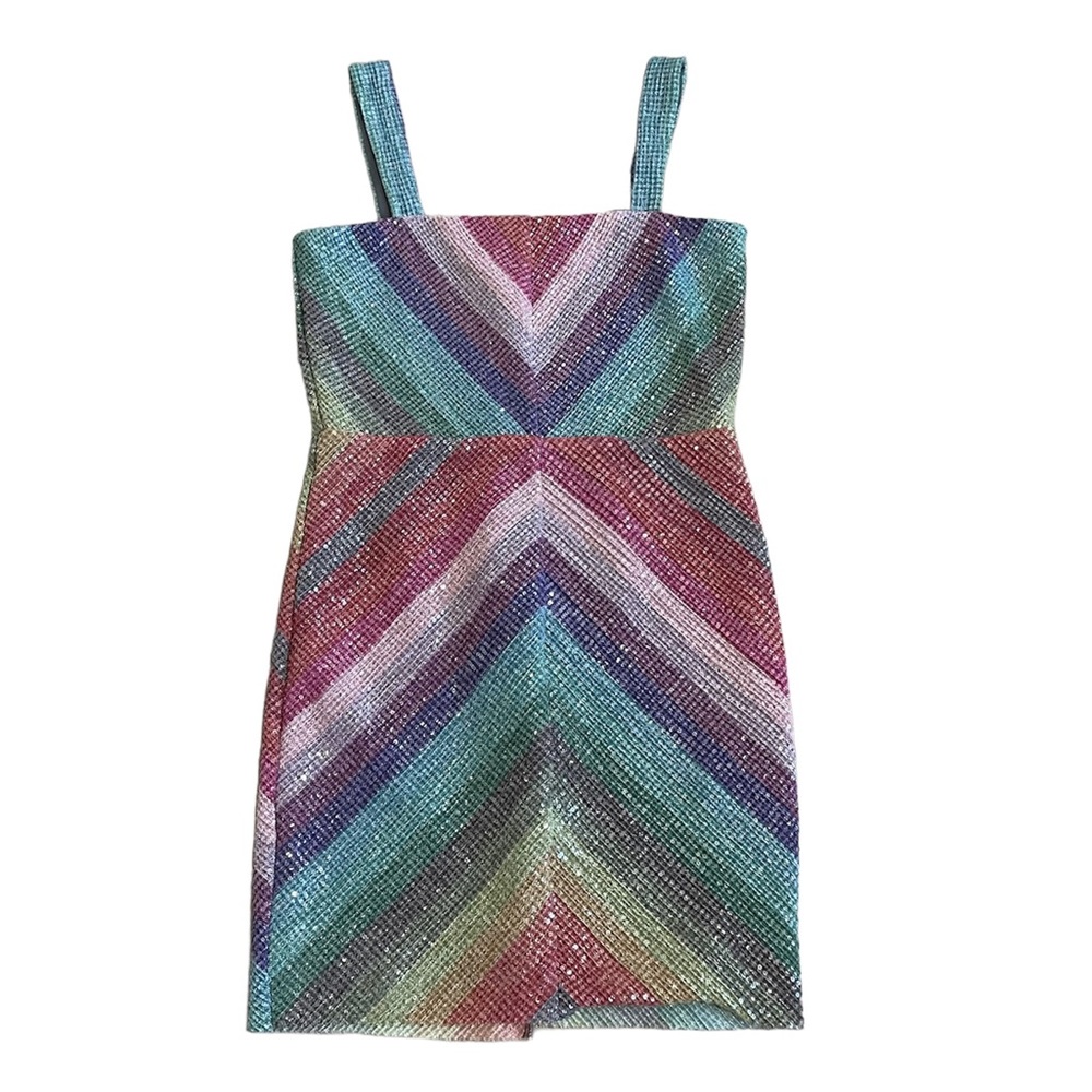 Saylor Rainbow sequin dress